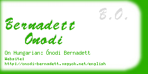 bernadett onodi business card